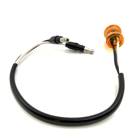 Truck-Lite Led, Yellow Round, 1 Diode, Marker Clearance Light, Pc, Hardwired, .180 Bullet Terminal, 12V 33275Y